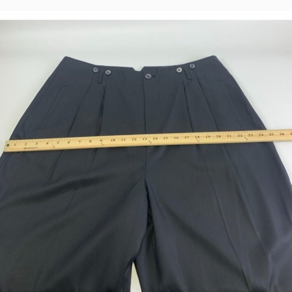 J Peterman Glamour Pants Silk Black Pleated Trouser - Picture 11 of 14